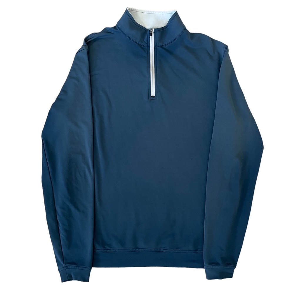 Mens Peter Millar Pullover 1/4 Zip Up size Medium Blue Golf
